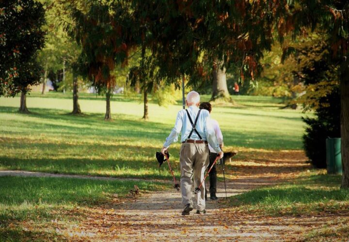 elderly walking for mental health