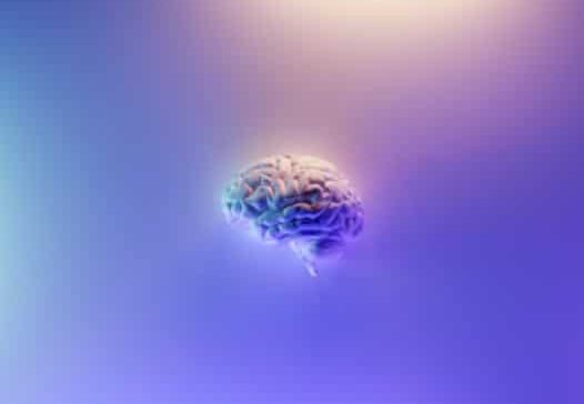 Blue and purple brain imagery